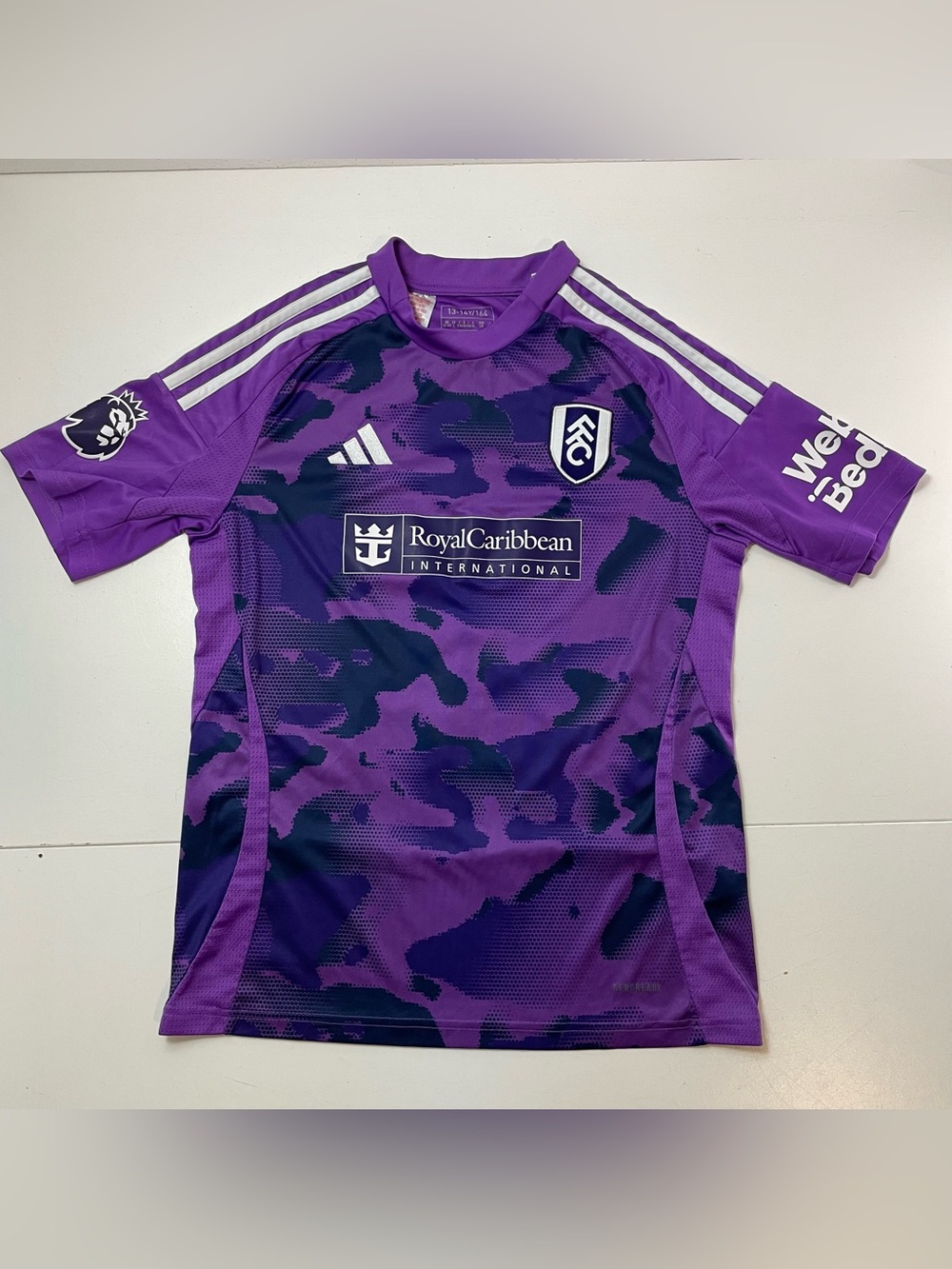 Adidas Fulham 2024-25 Soccer Jersey Football Junior 3rd Youth Size 13-14 Purple